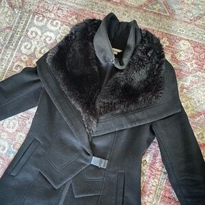 Soia and Kyo Black Wool Coat Size Small